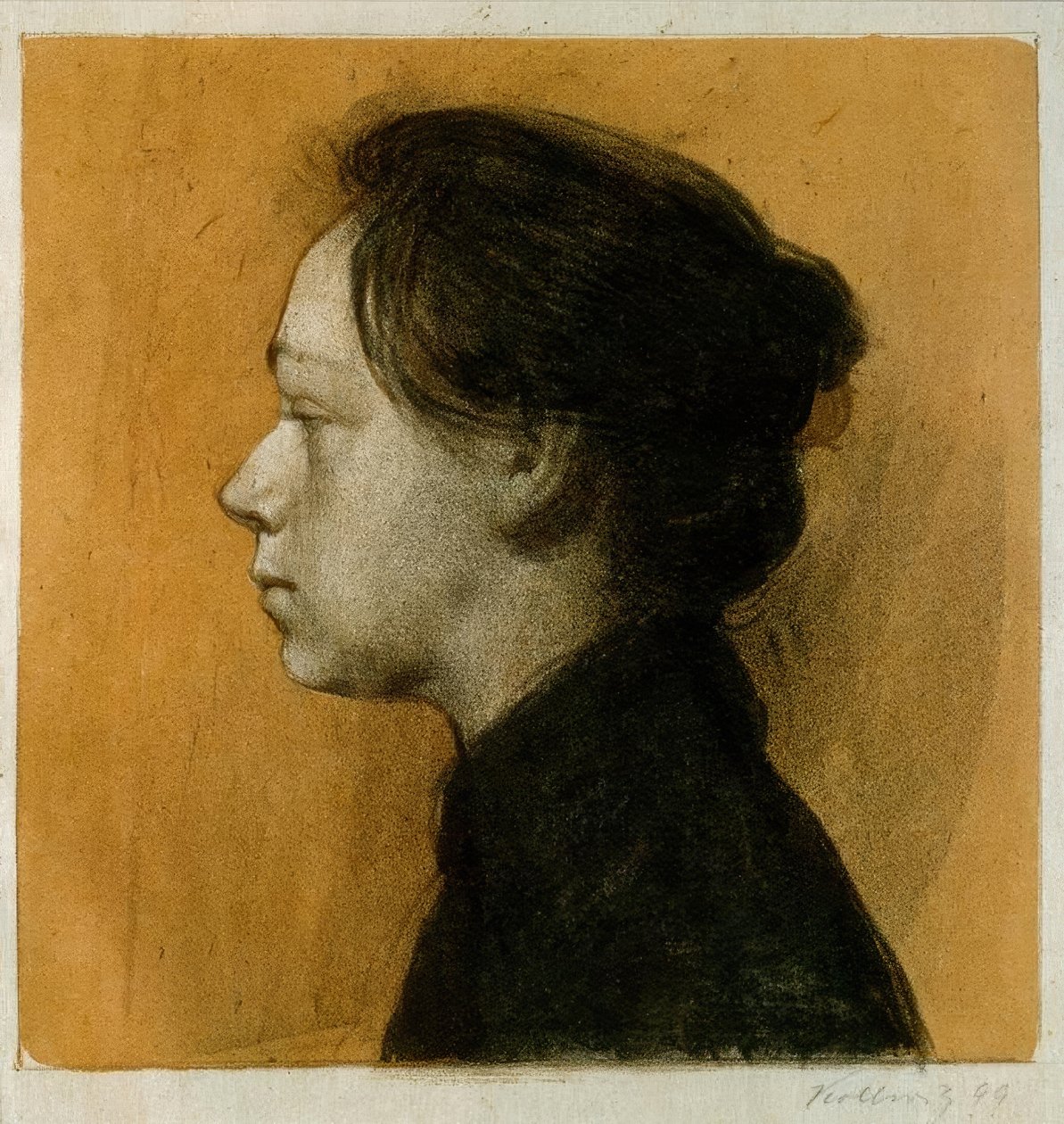 Autoritratto di profilo verso sinistra II da Käthe Kollwitz