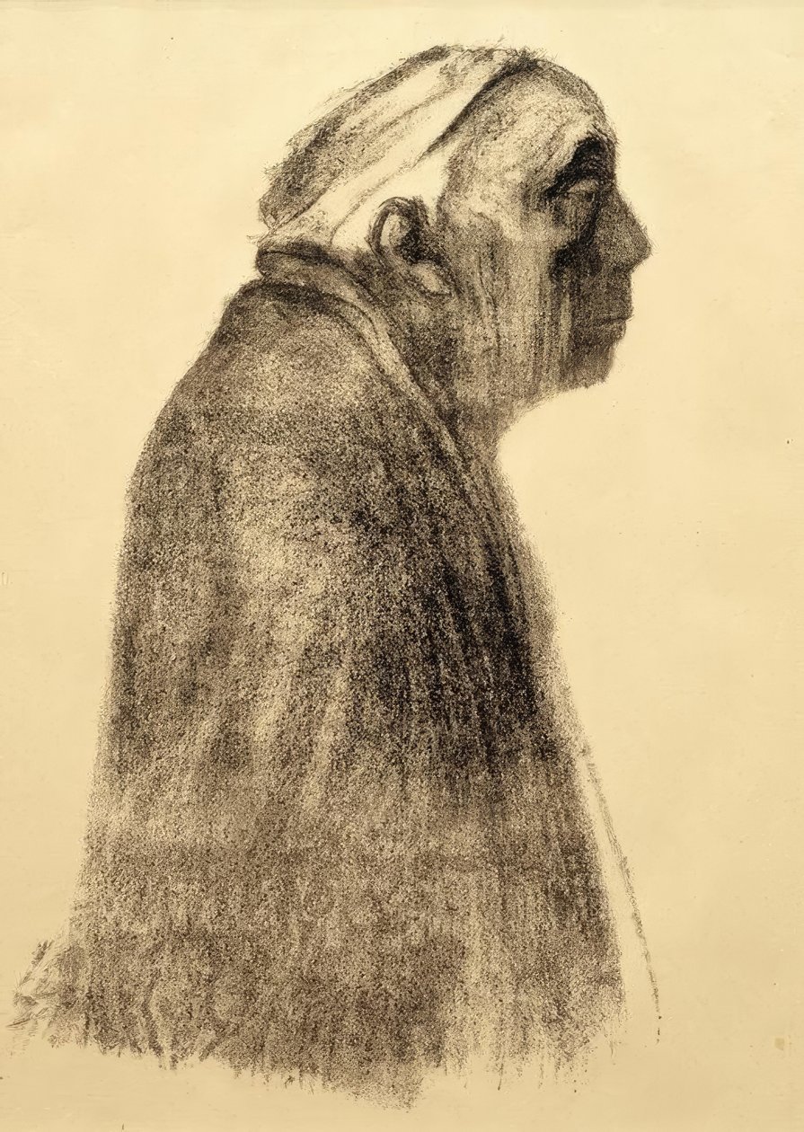 Autoritratto di profilo a destra da Käthe Kollwitz