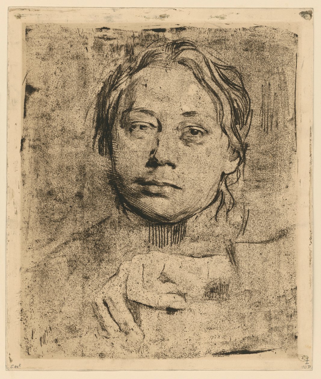 Autoritratto con la mano sinistra (1ª versione) da Käthe Kollwitz