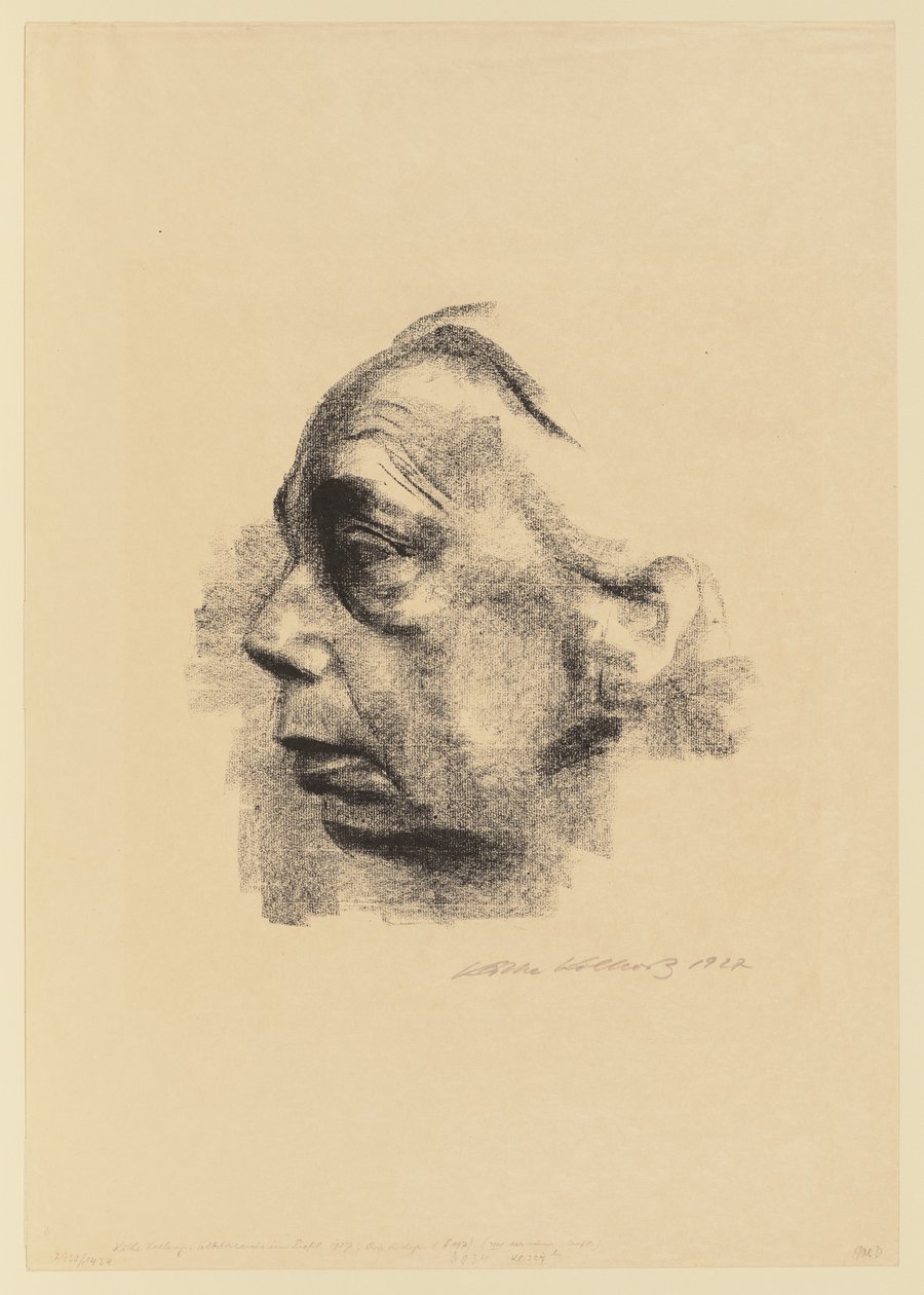 Autoritratto di profilo da Käthe Kollwitz