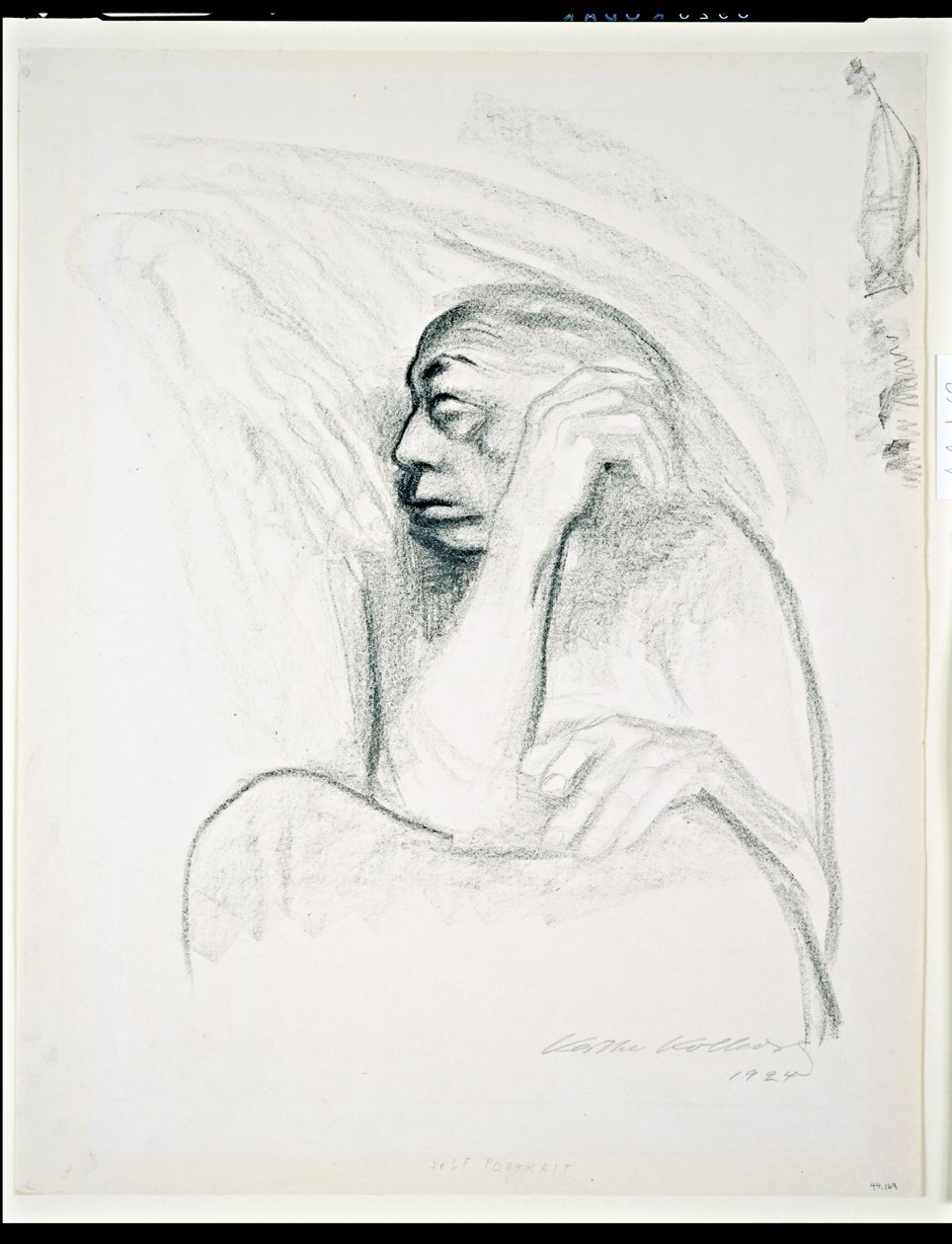 Autoritratto con la mano della morte, 1924 da Käthe Kollwitz
