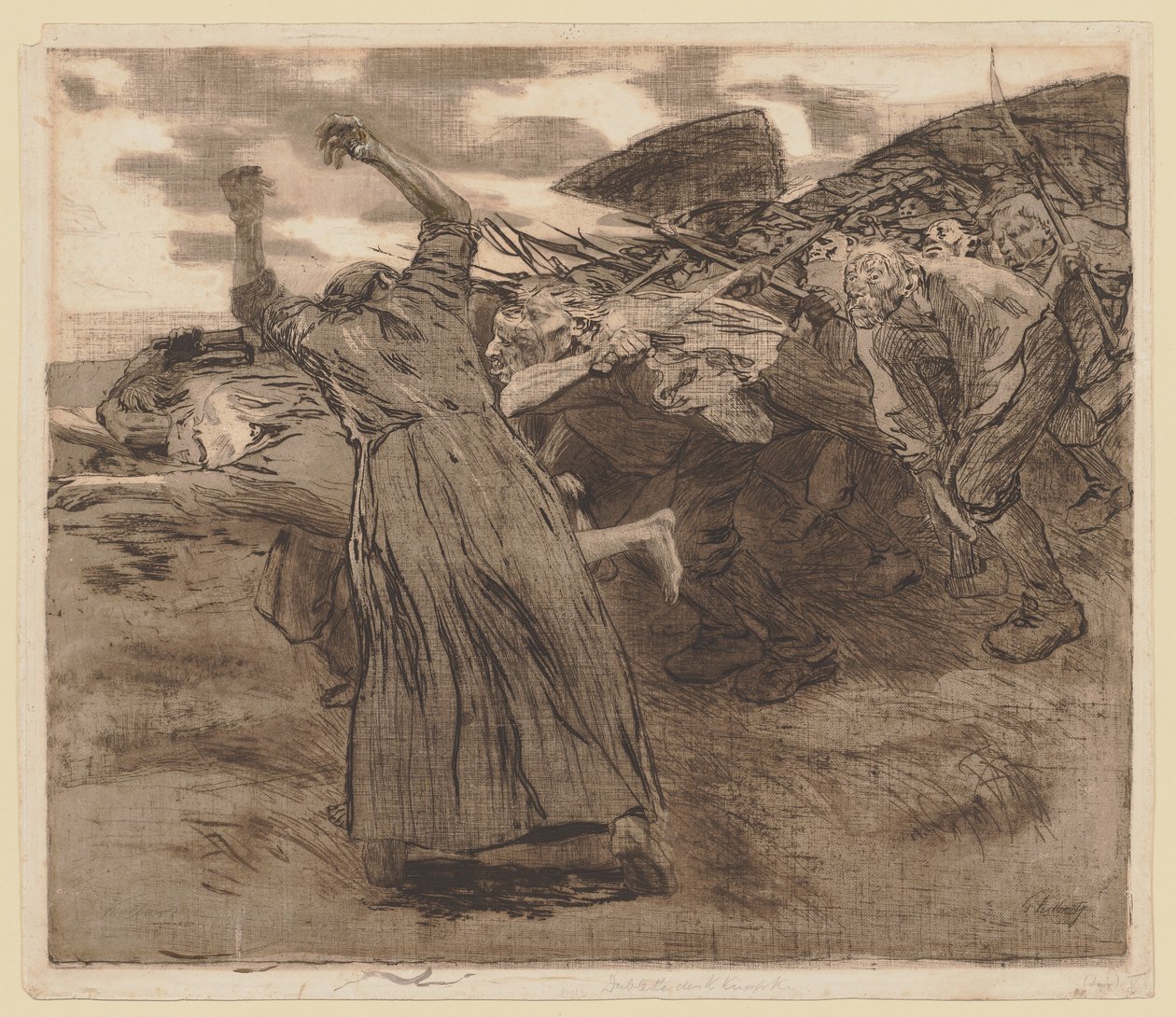 Foglio 5 del ciclo “La guerra dei contadini” da Käthe Kollwitz