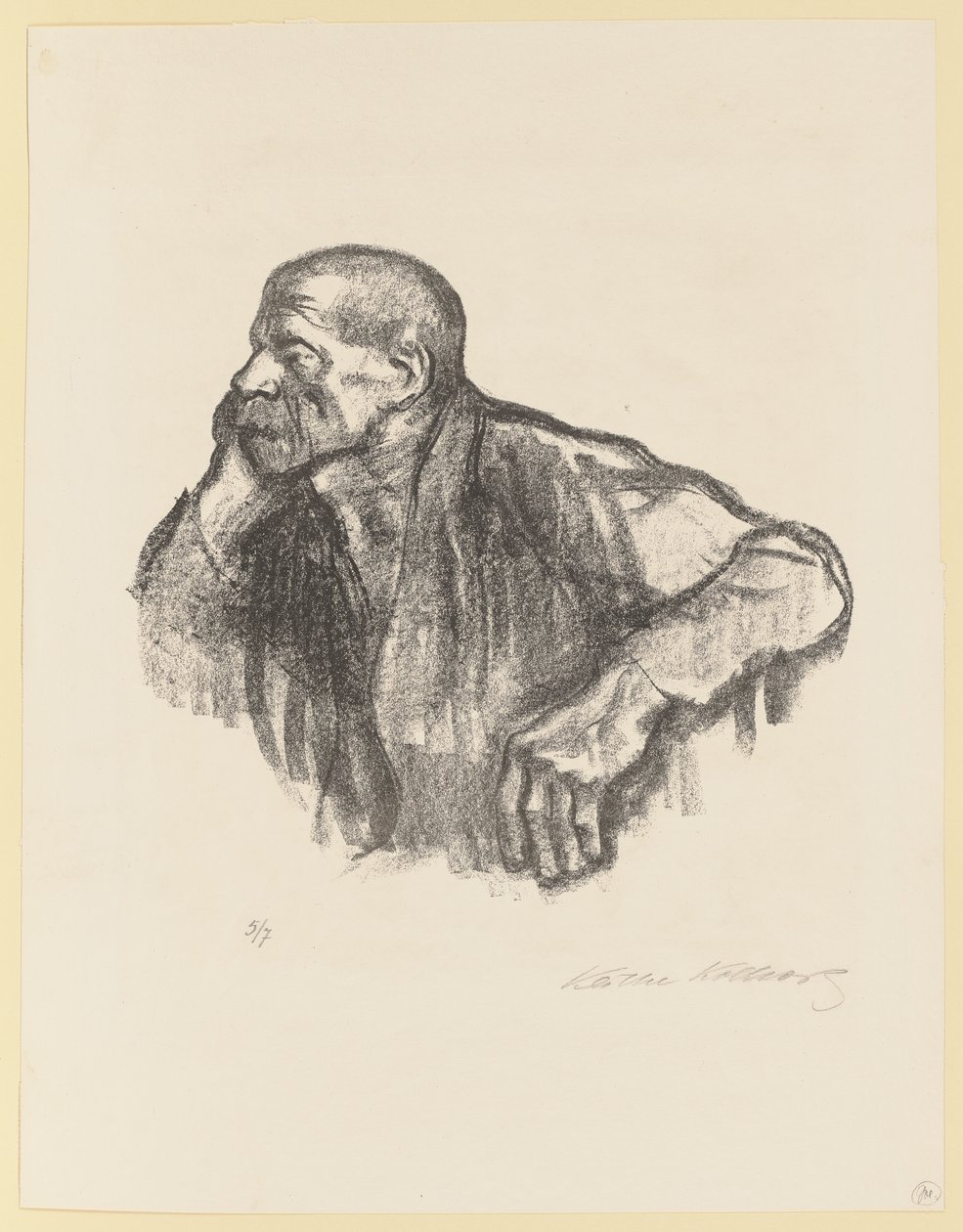 Operaio seduto da Käthe Kollwitz