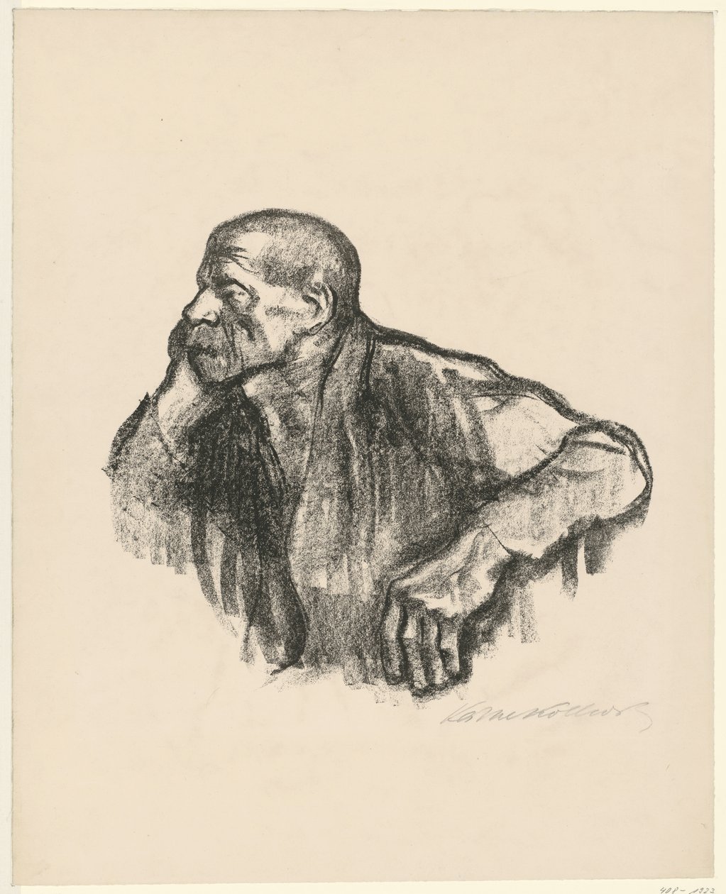 Operaio seduto da Käthe Kollwitz