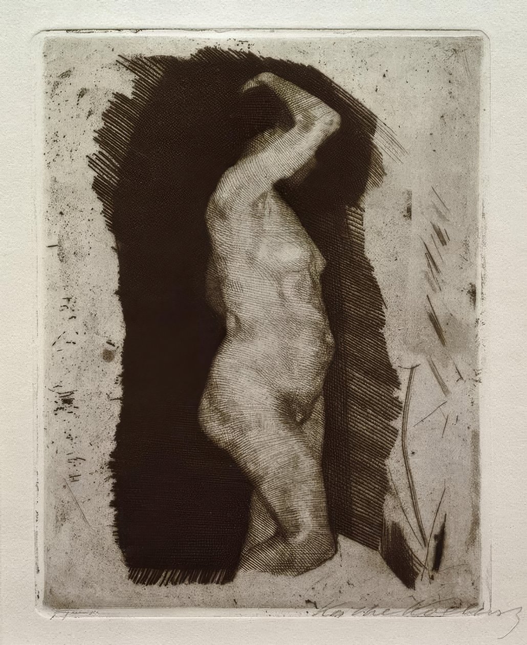 Nudo femminile in piedi da Käthe Kollwitz