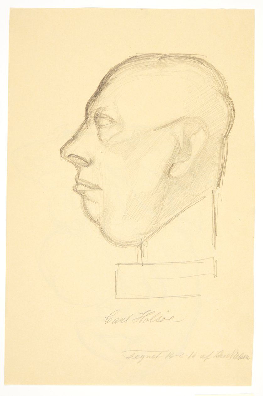 Ritratto del pittore Carl Holsøe (1863-1935) da Kai Nielsen