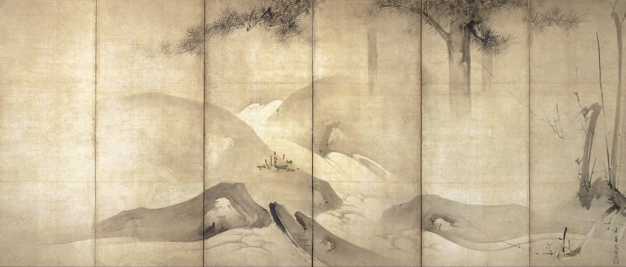 Pino e prugna al chiaro di luna da Kaiho Yusho