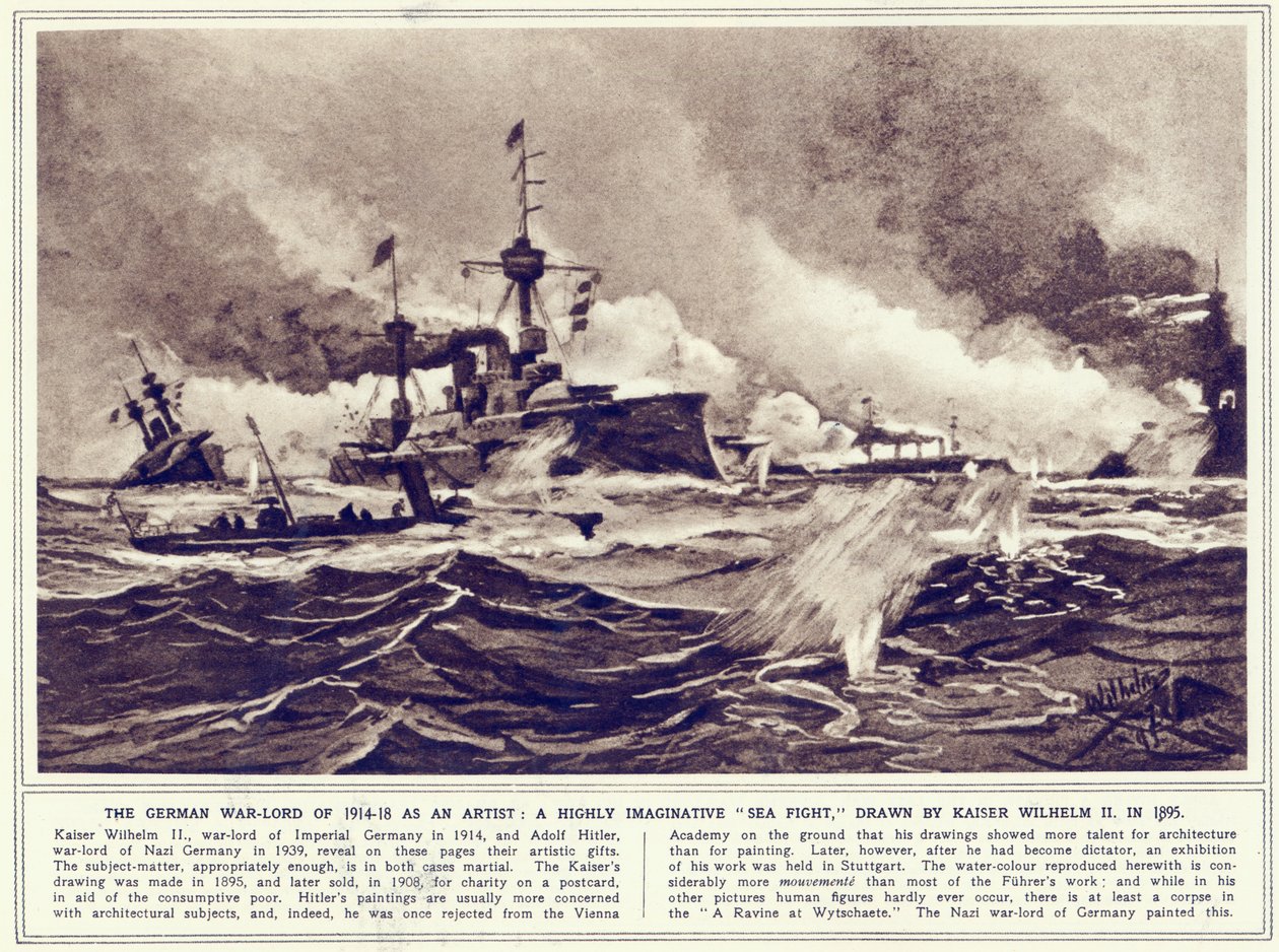 Una battaglia navale, dipinta nel 1895 e pubblicata in 