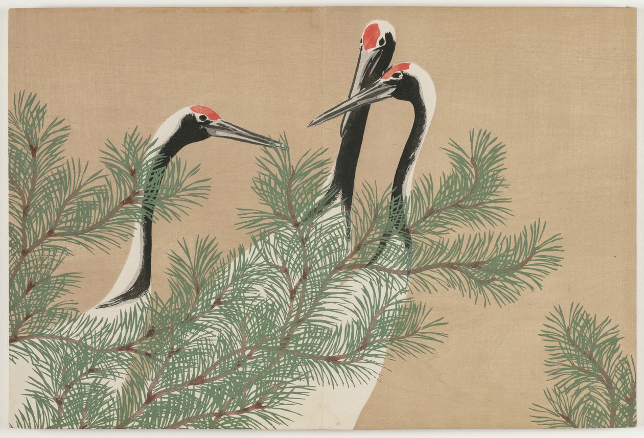 Fiori di Cento Mondi (Momoyogusa): Gru (Tsuru) da Kamisaka Sekka