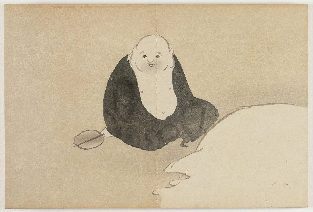 Fiori di Cento Mondi (Momoyogusa): Hotei (Hotei) da Kamisaka Sekka