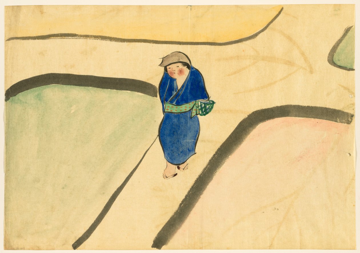 Fiori di Cento Mondi (Momoyogusa): Campo Primaverile (Haru no tanomo) da Kamisaka Sekka