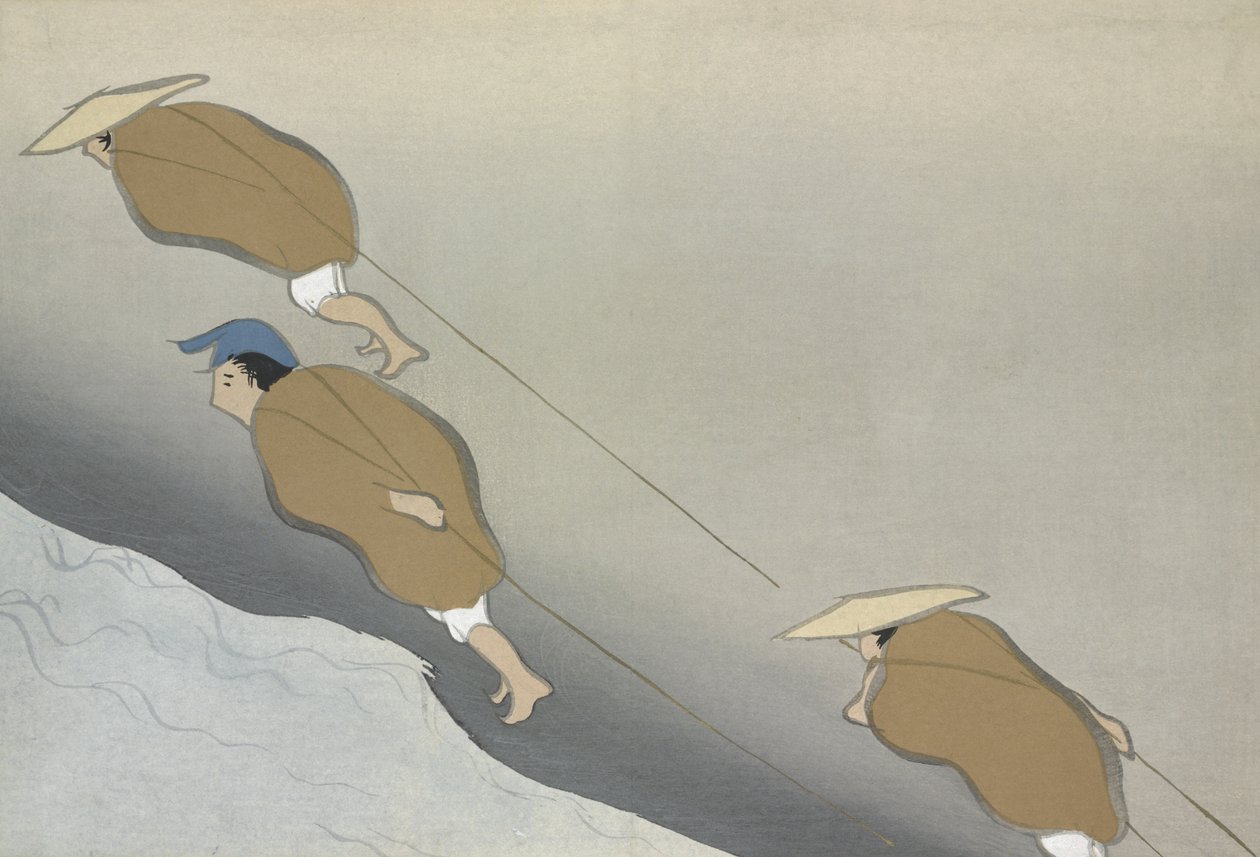Hikifune, da Momoyo-gusa (Il mondo delle cose) Vol II, pub.1909 da Kamisaka Sekka