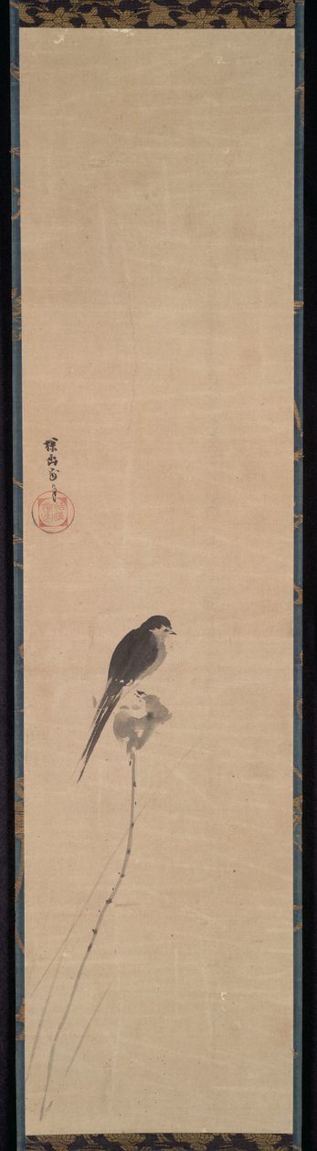 Uccello su un bocciolo di loto da Kanō Tan’yū