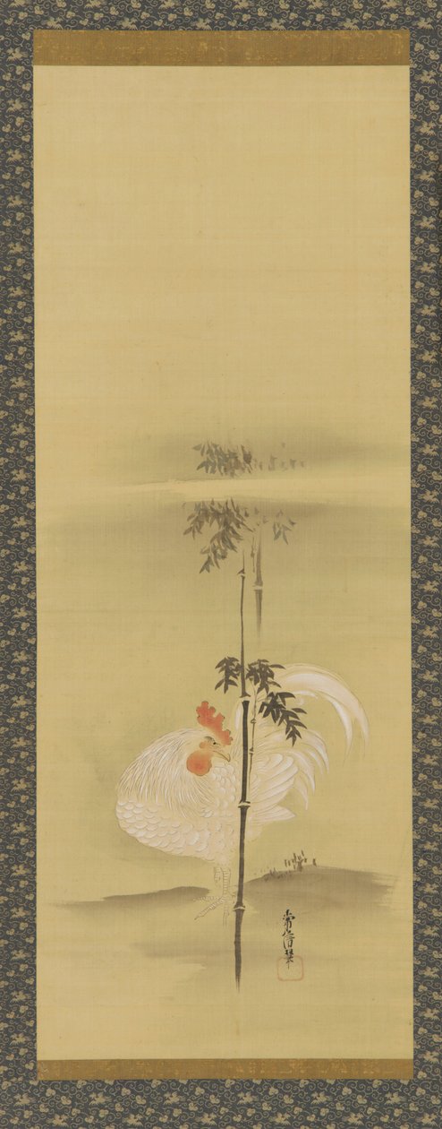 Gallo e bambù, periodo Edo da Kanô Yôboku Tsunenobu