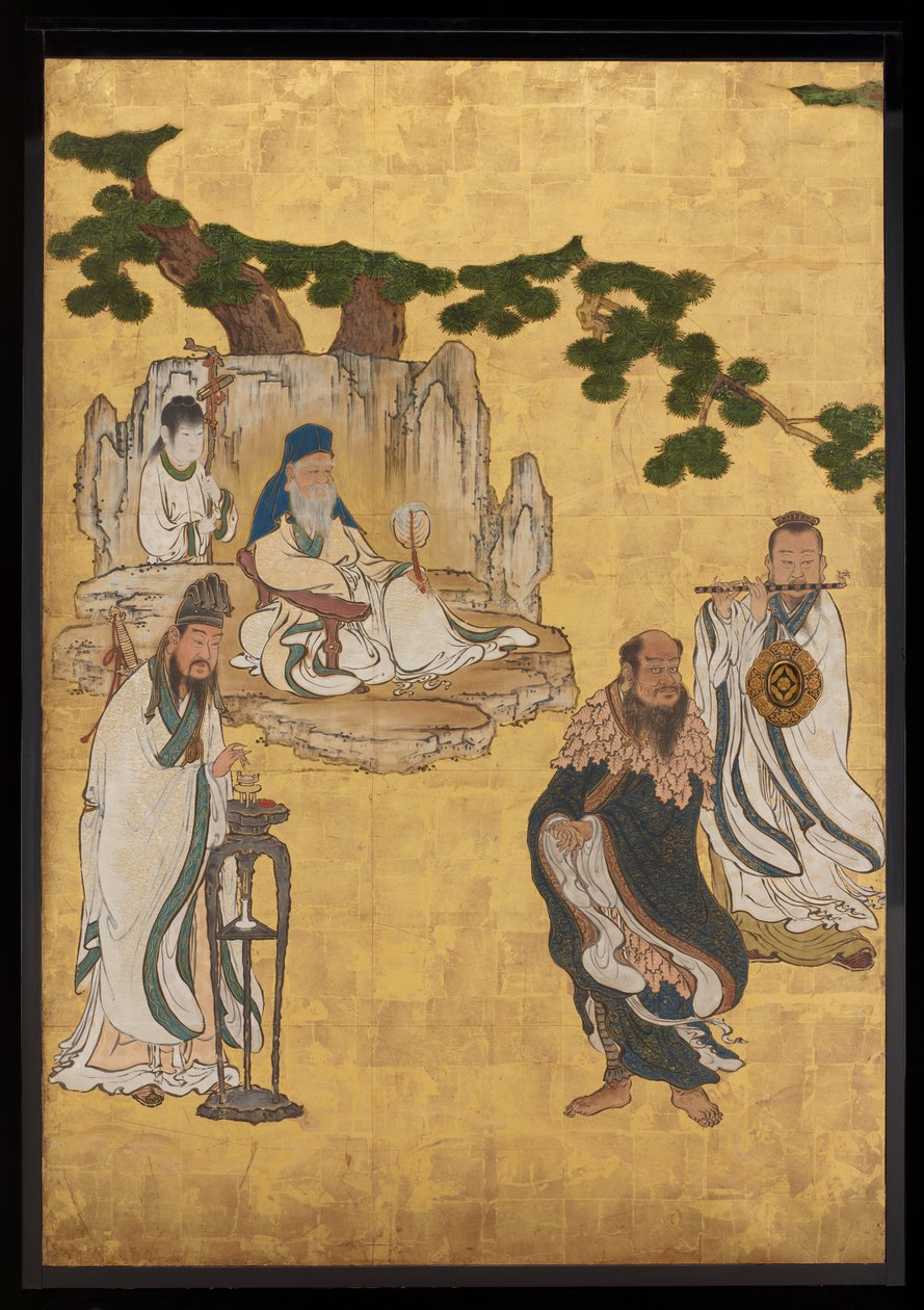 Immortali taoisti, c.1647 da Kano Sansetsu
