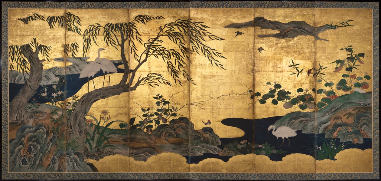 Uccelli e fiori, fine XVI secolo da Kano Shoei (attr.to)