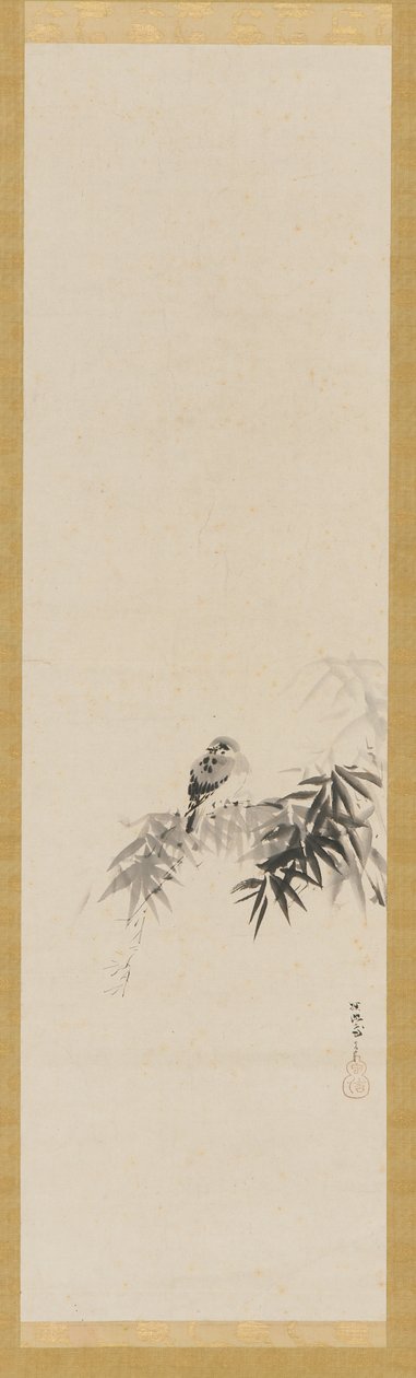 Uccello su un ramo di bambù da Kanō Tan’yū