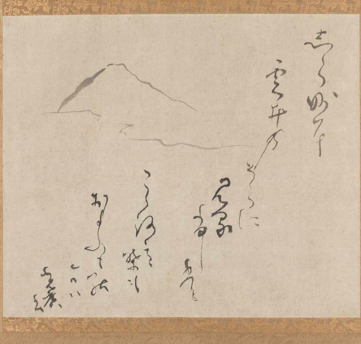 Monte Fuji, fine XVI-metà XVII secolo (inchiostro su carta) da Karasumaru Mitsuhiro