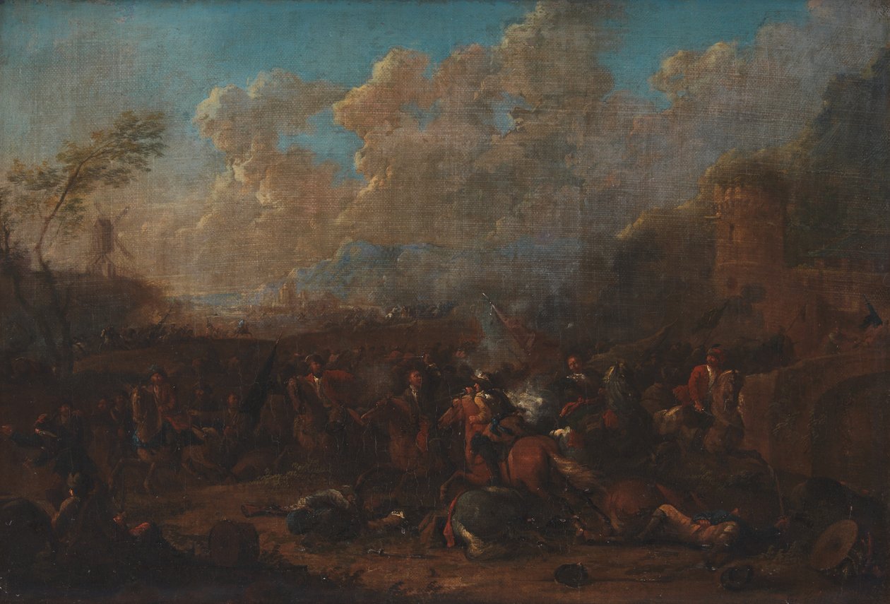 Scaramuccia di cavalleria presso una fortezza da Karel Breydel