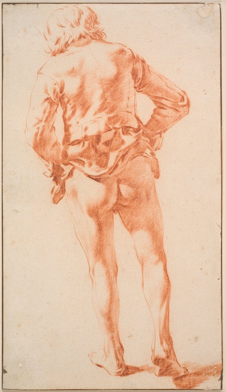 Un uomo mezzo nudo, visto di spalle da Karel Du Jardin