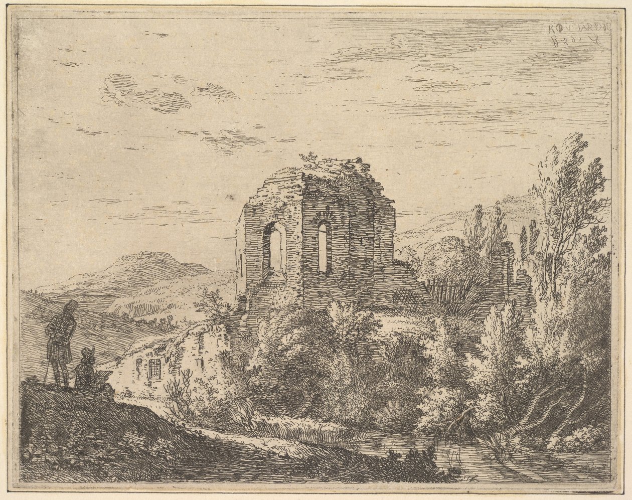 Veduta di rovine che mostrano l