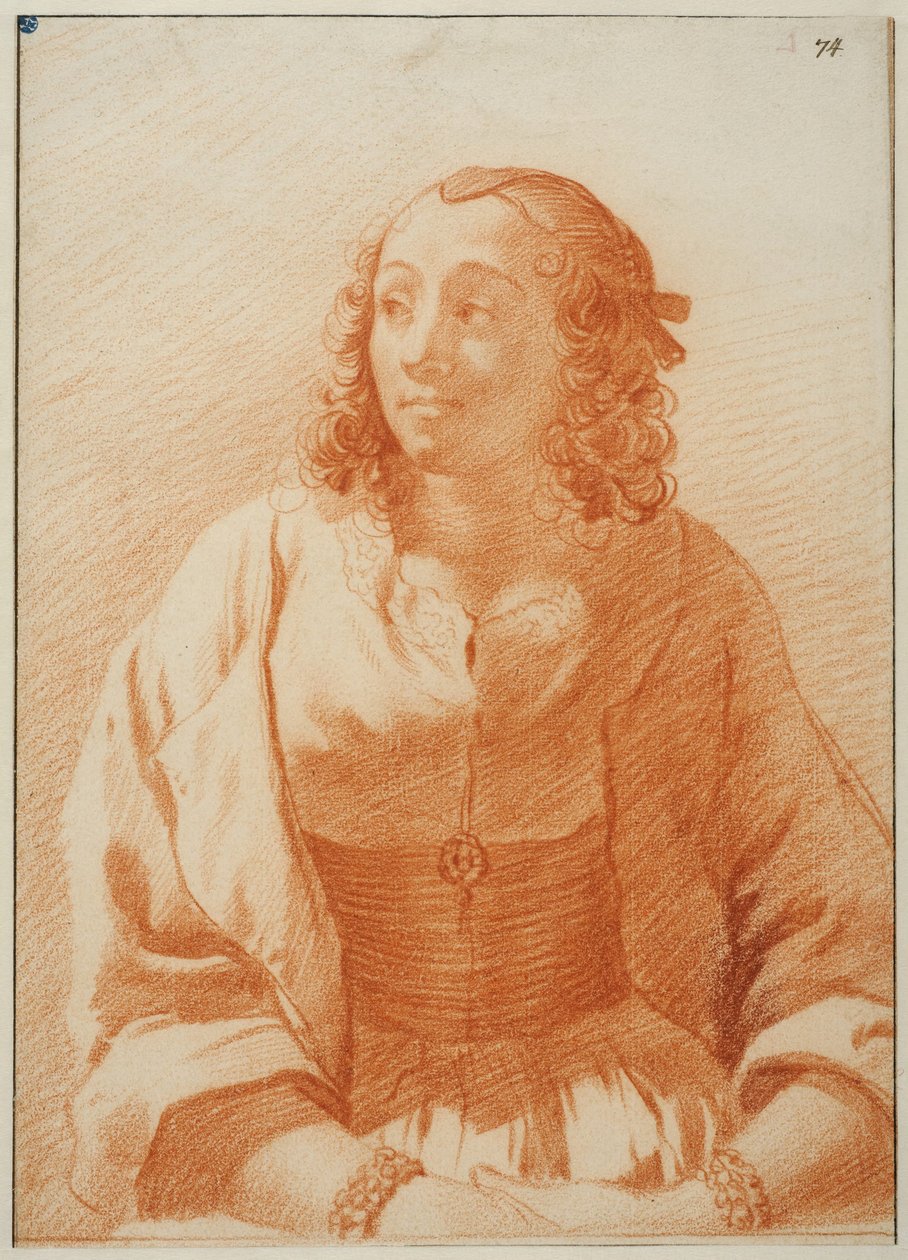 Porträt einer jungen Frau da Karel Dujardin