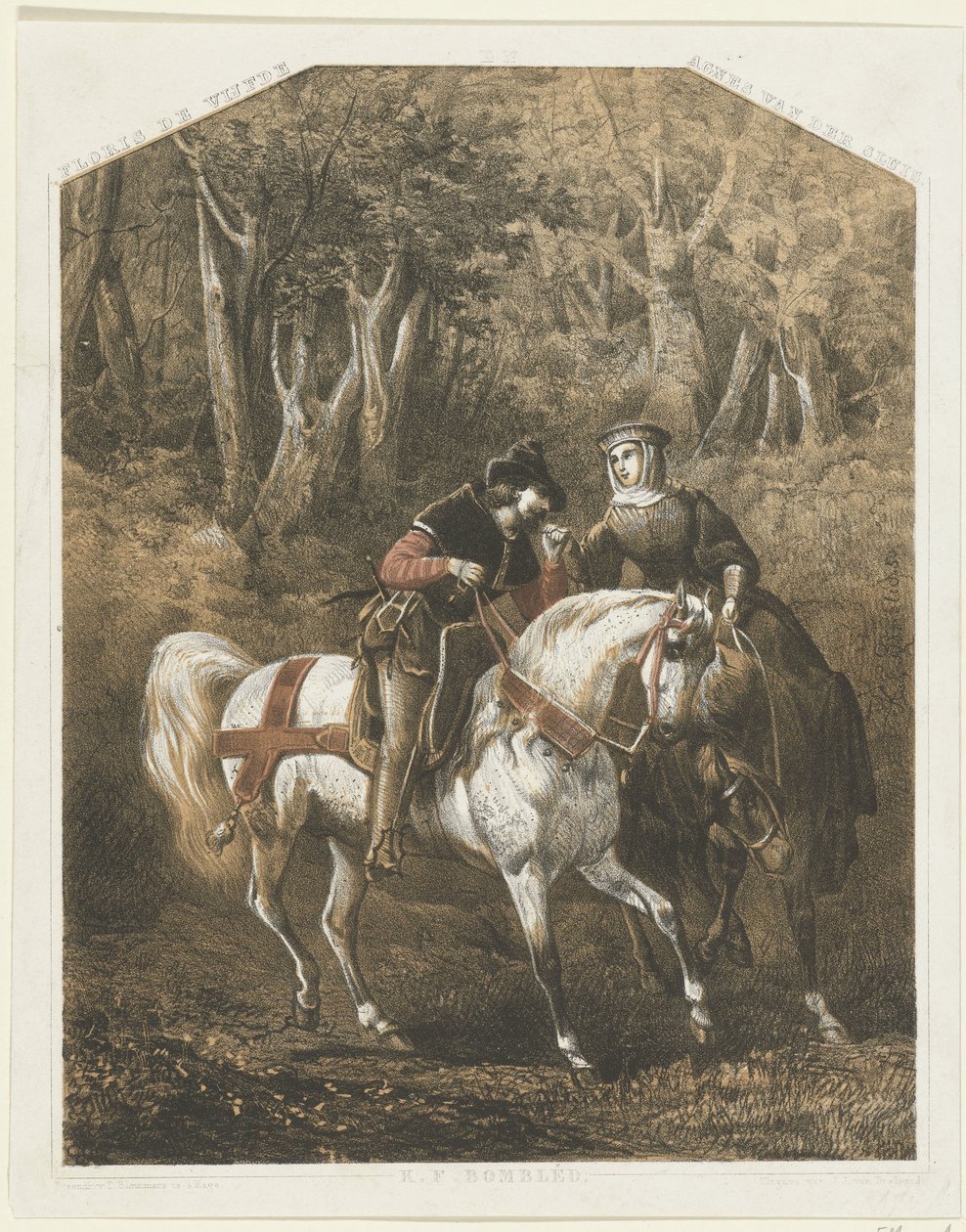 Floris V e Agnes van der Sluis, ca. 1270-1280 da Karel Frederik Bombled