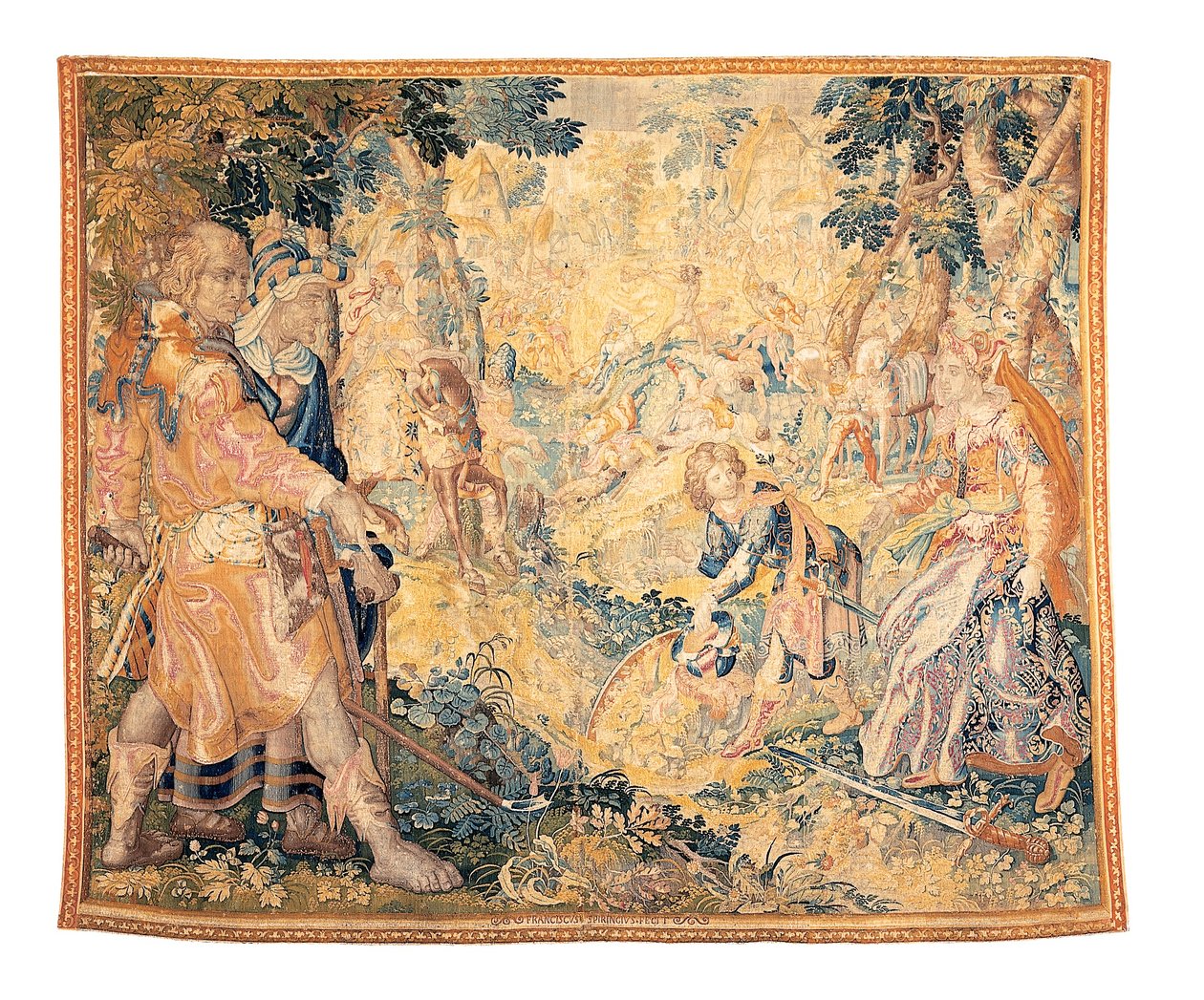 Arazzo mitologico di Delft che raffigura una scena dall