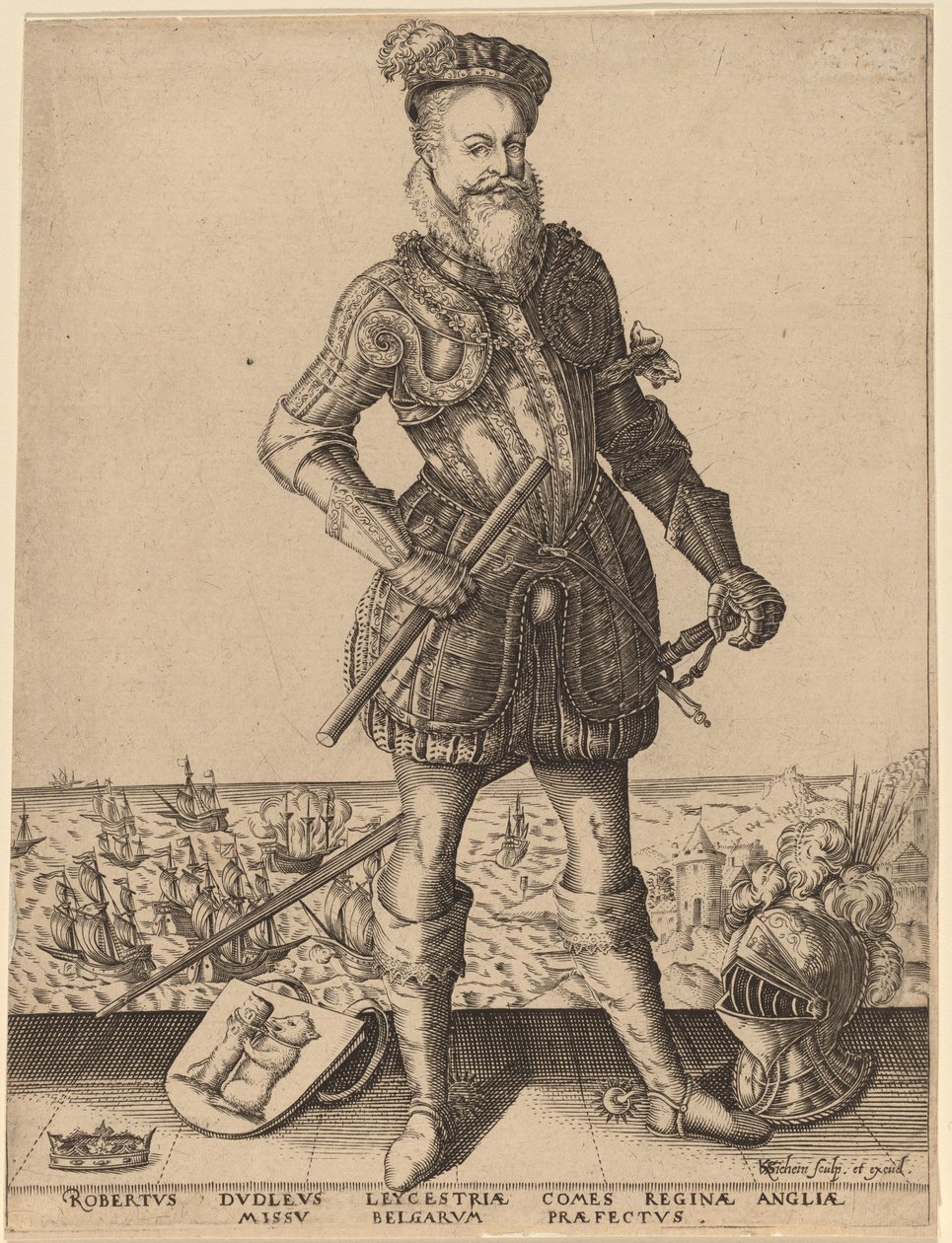 Robert Dudley, Conte di Leicester da Karel van Sichem after Christoffel