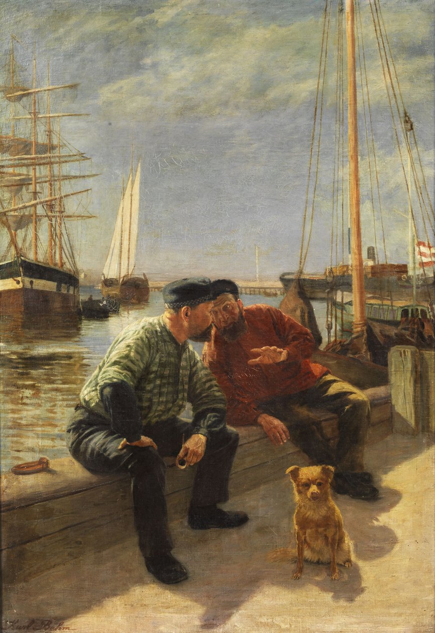 Due pescatori al molo da Karl Behm