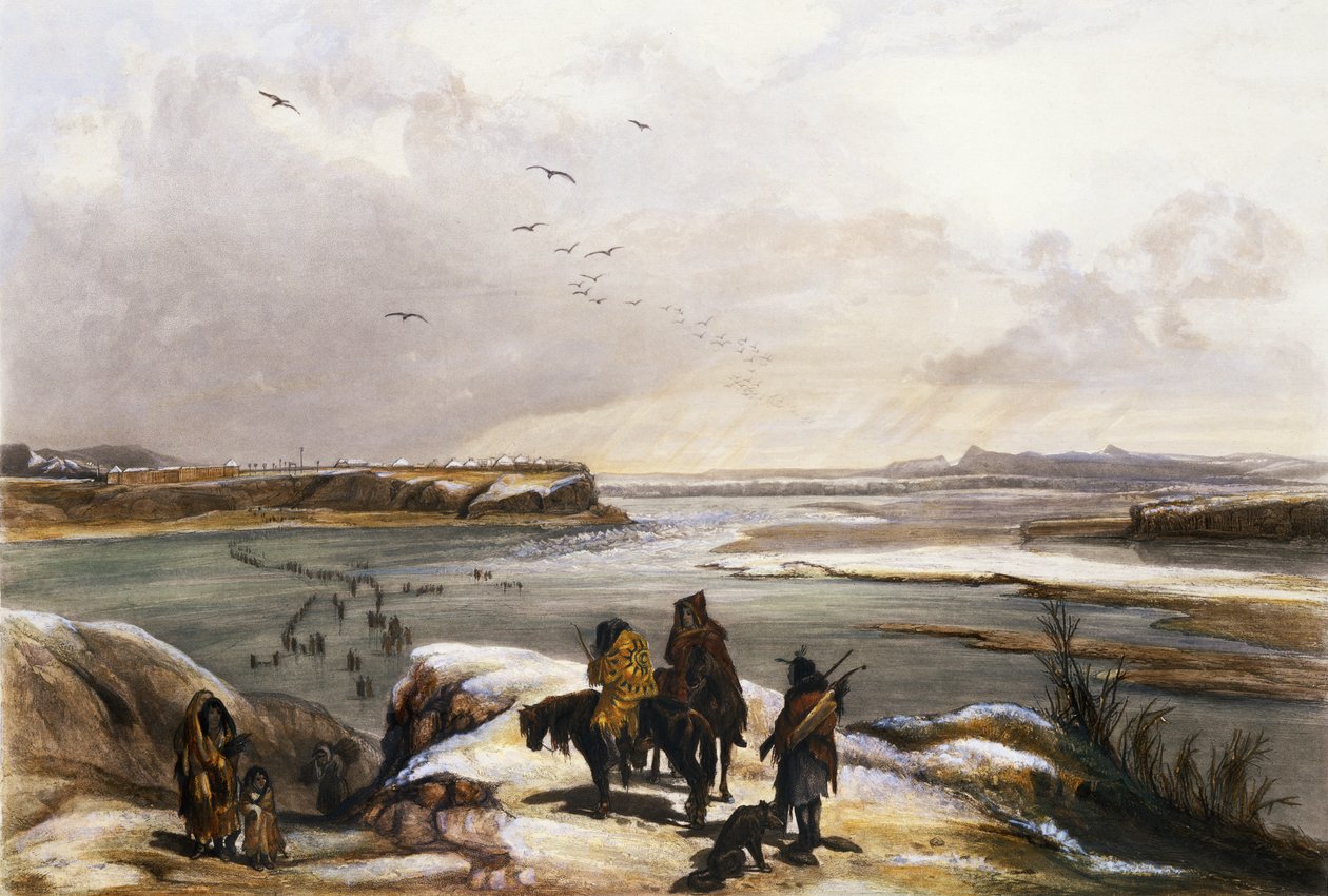 Fort Clark sul Missouri, febbraio 1834, tavola 15 dal Volume 2 di 