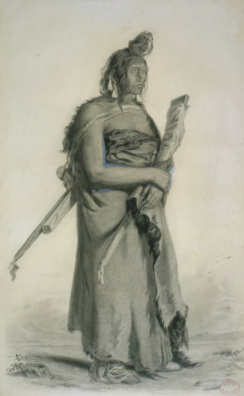 Mexhemauastan, Gros Ventres, c.1833-43 da Karl Bodmer