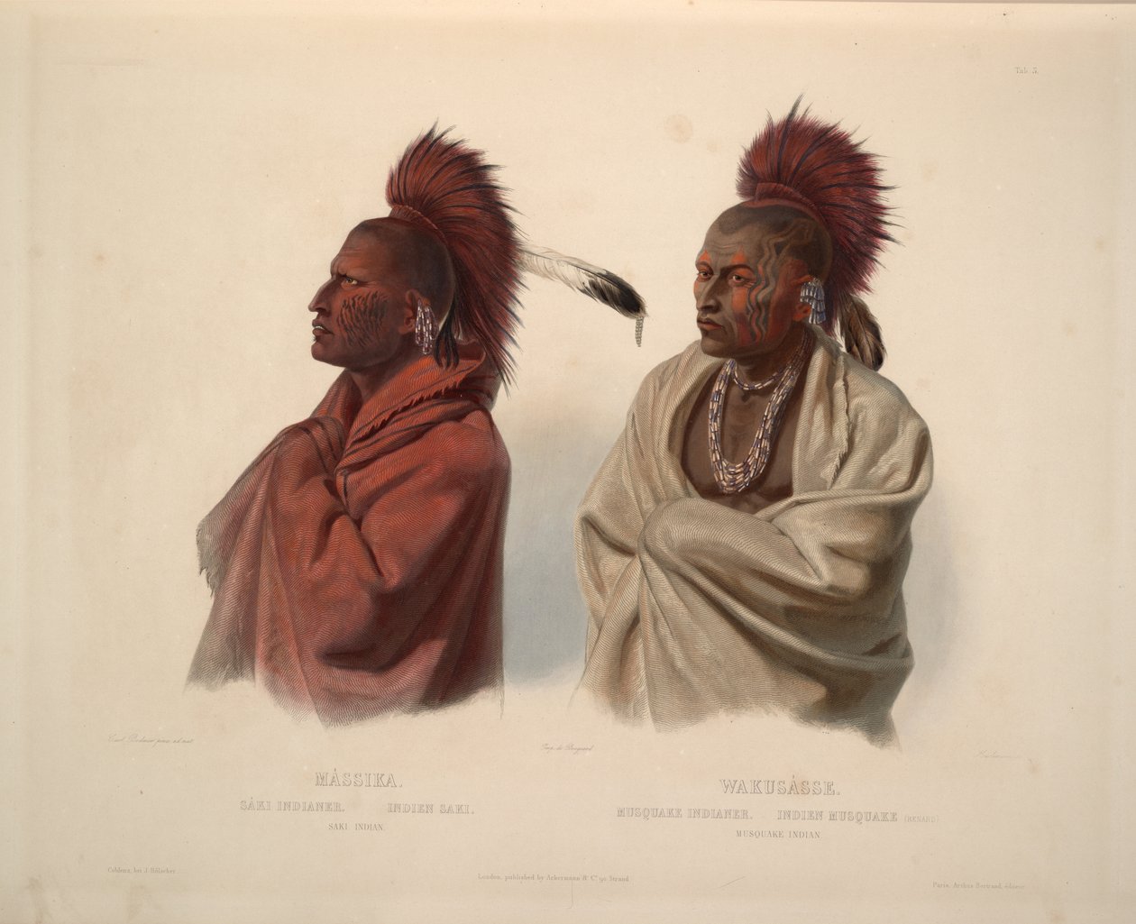 Indiano Saki e indiano Musquake da Karl Bodmer