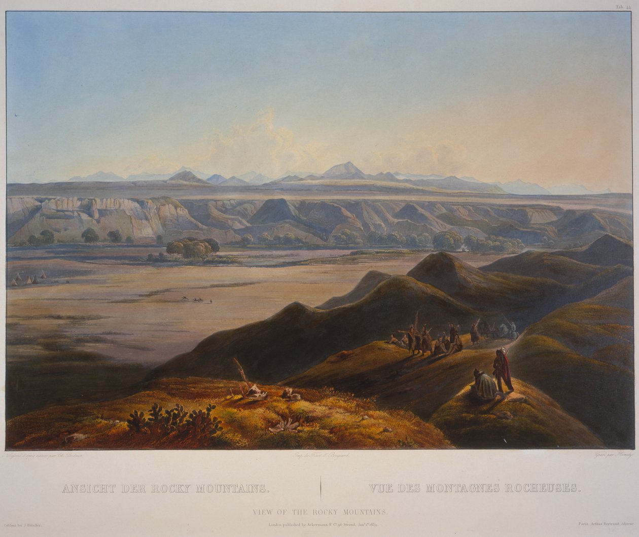 Veduta delle Montagne Rocciose da Karl Bodmer