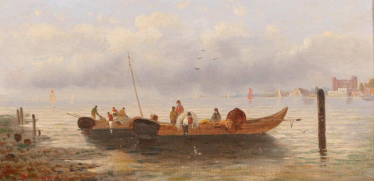 Pescatori sulla costa da Karl Kaufmann