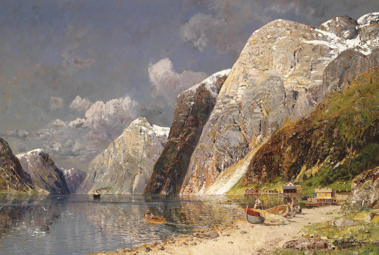 Grande paesaggio di fiordo da Karl Kaufmann
