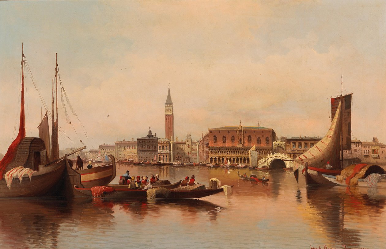 Scena veneziana con vista su Piazza San Marco da Karl Kaufmann