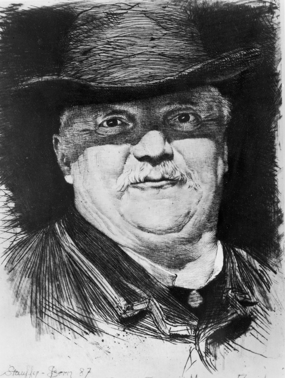 Ritratto di Conrad Ferdinand Meyer da Karl Stauffer Bern