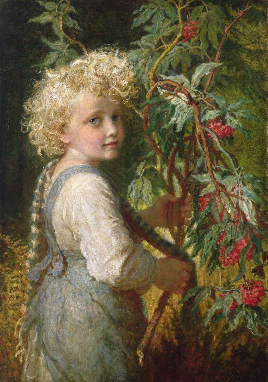 Raccolta di bacche rosse da Karl Wilhelm Friedrich Bauerle