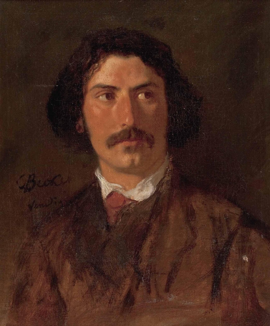 Carl Ludwig Friedrich Becker Ritratto di uomo da Karl Becker