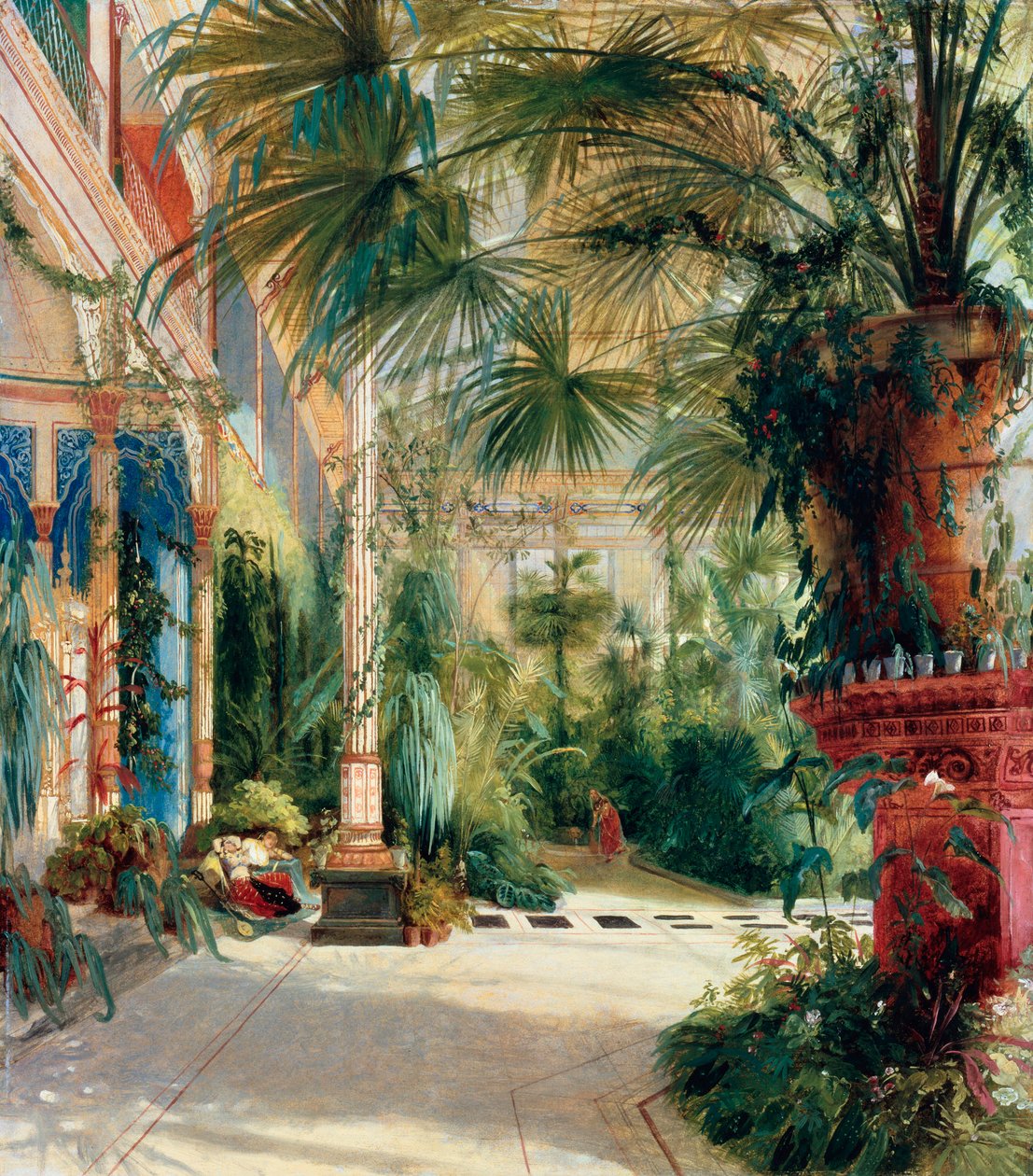 Interno della serra di palme da Carl Blechen