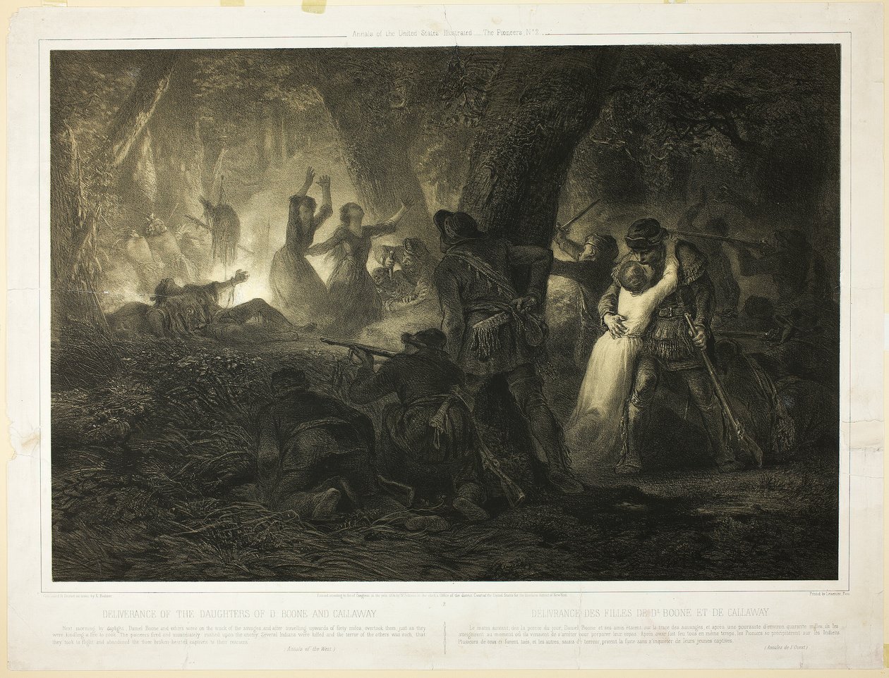 La liberazione delle figlie di Daniel Boone e Callaway, seconda tavola dell