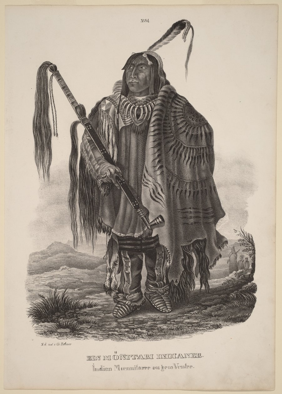 Un indiano Monitari da Karl Bodmer