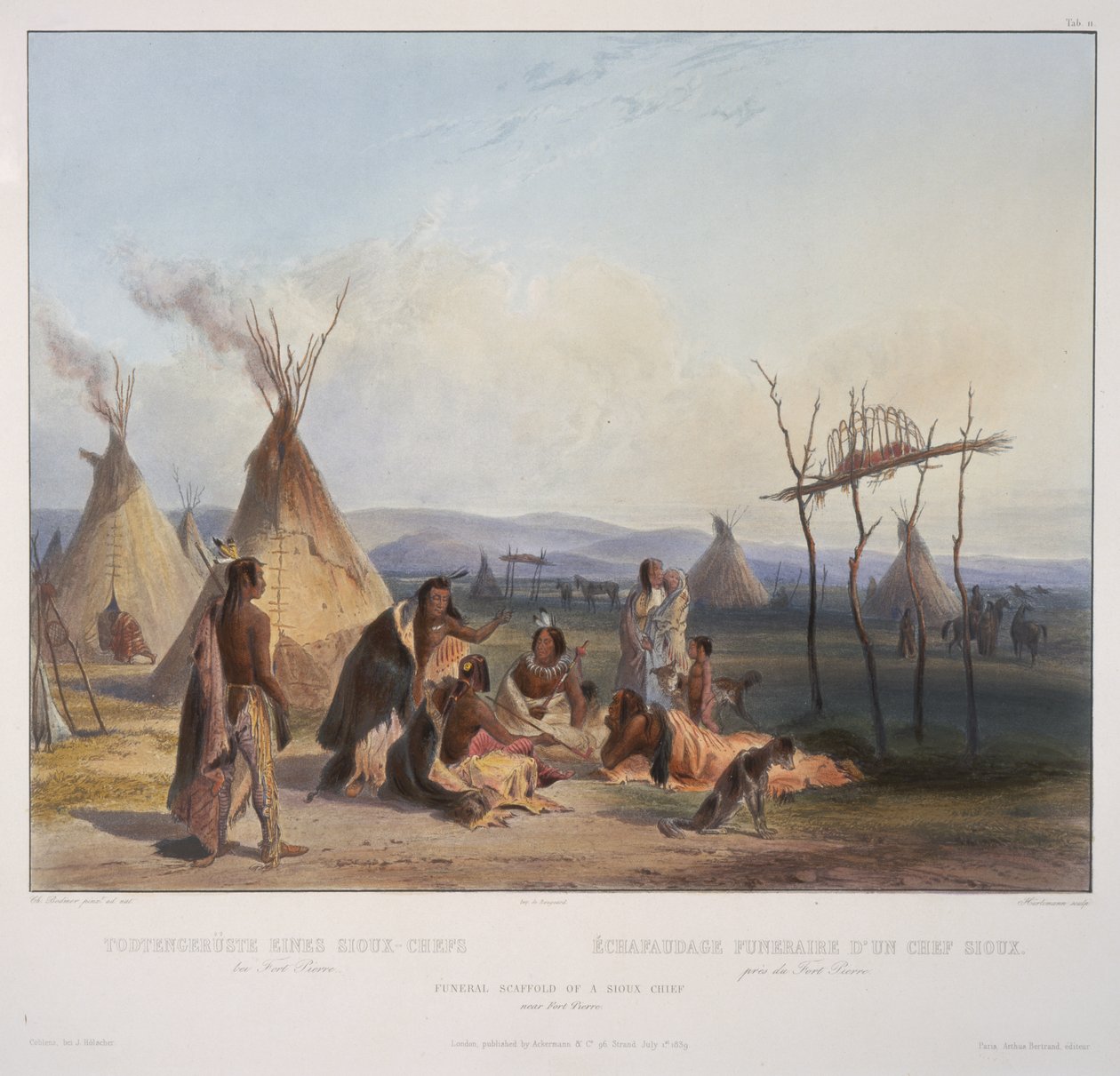 Catafalco funebre da Karl Bodmer