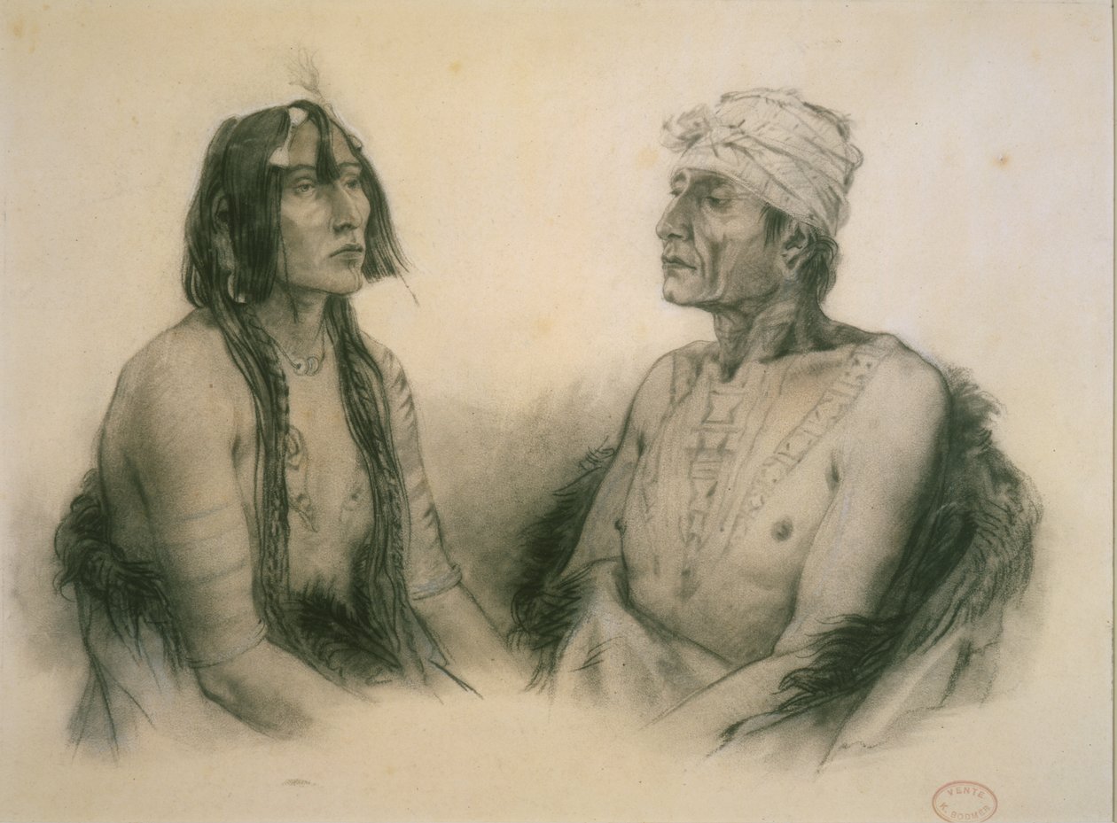 Psihdja-S?hpa e Tuk?n-H?ton, uomini Yankton da Karl Bodmer