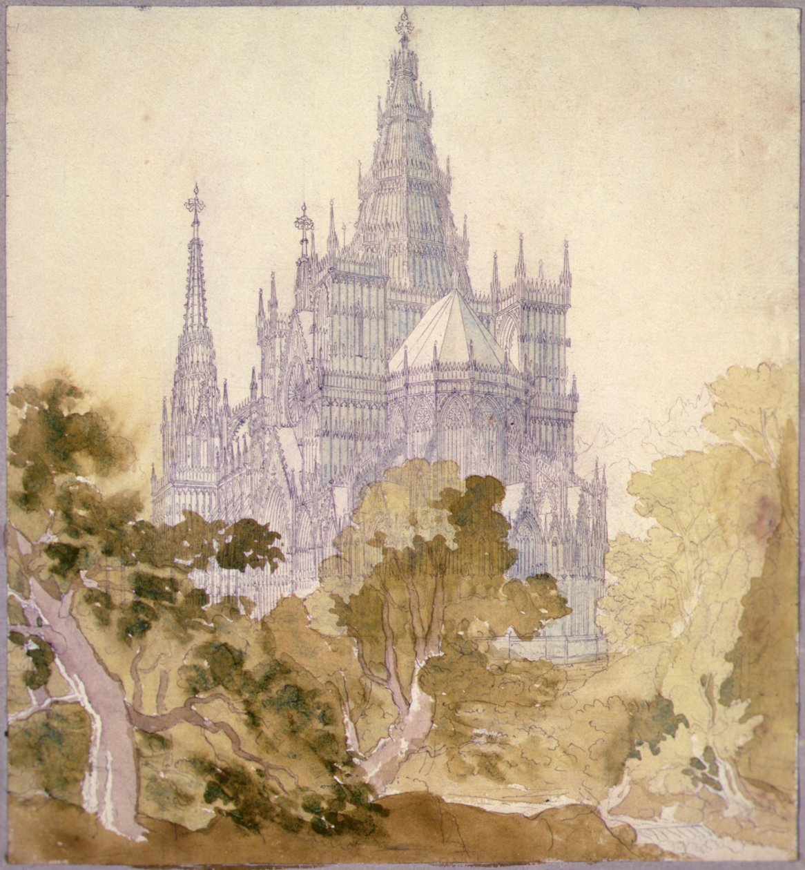 Paesaggio Boschivo con una Chiesa Gotica da Karl Friedrich Schinkel