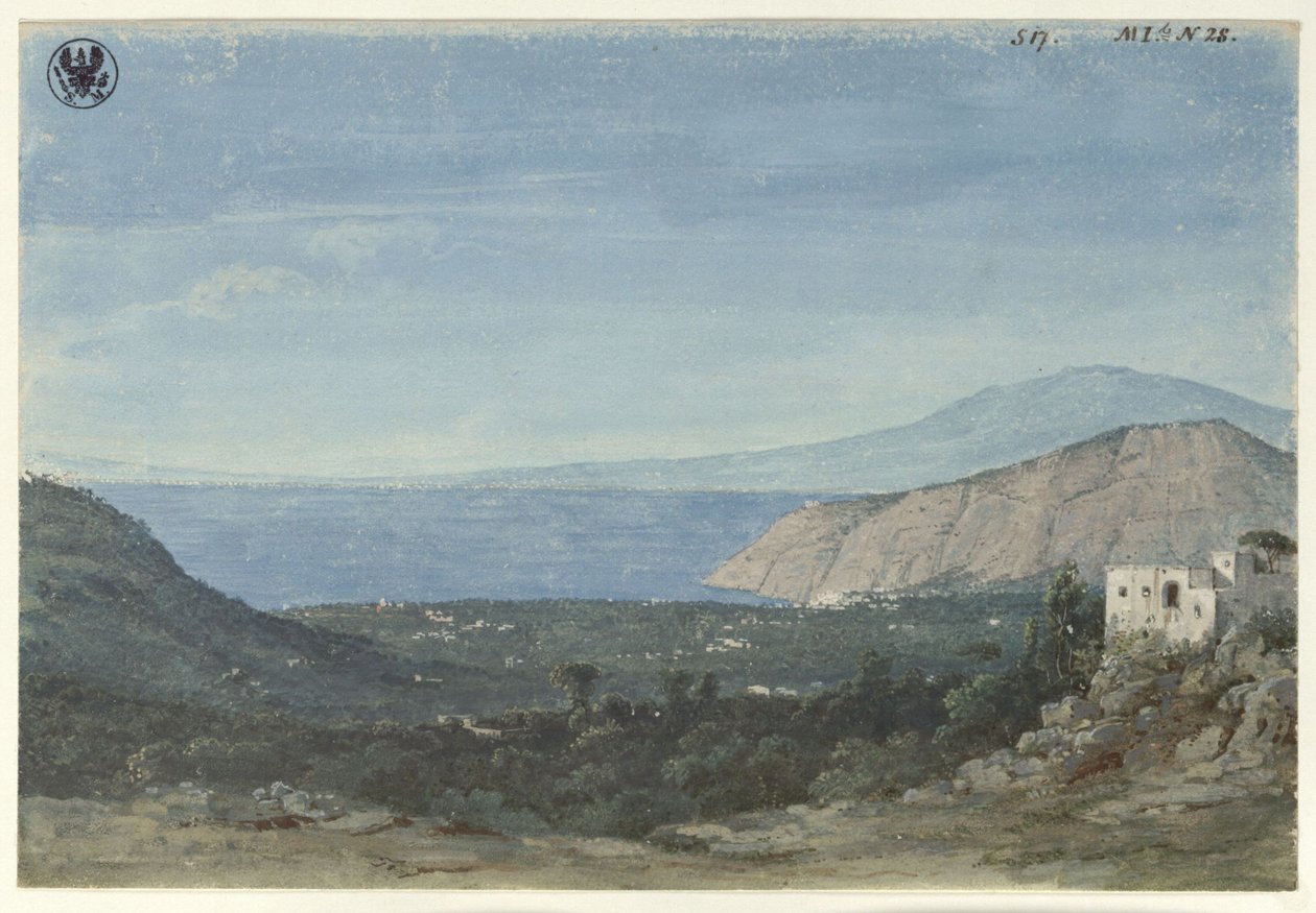 Veduta dei dintorni di Napoli / Veduta della pianura di Sorrento dai Colli di Fontanelle da Karl Friedrich Schinkel