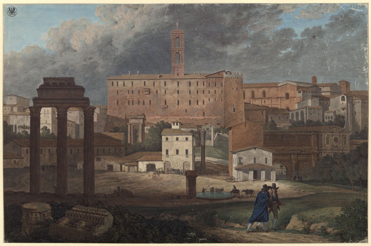 Veduta del Campidoglio a Roma dal Campo Vaccino da Karl Friedrich Schinkel