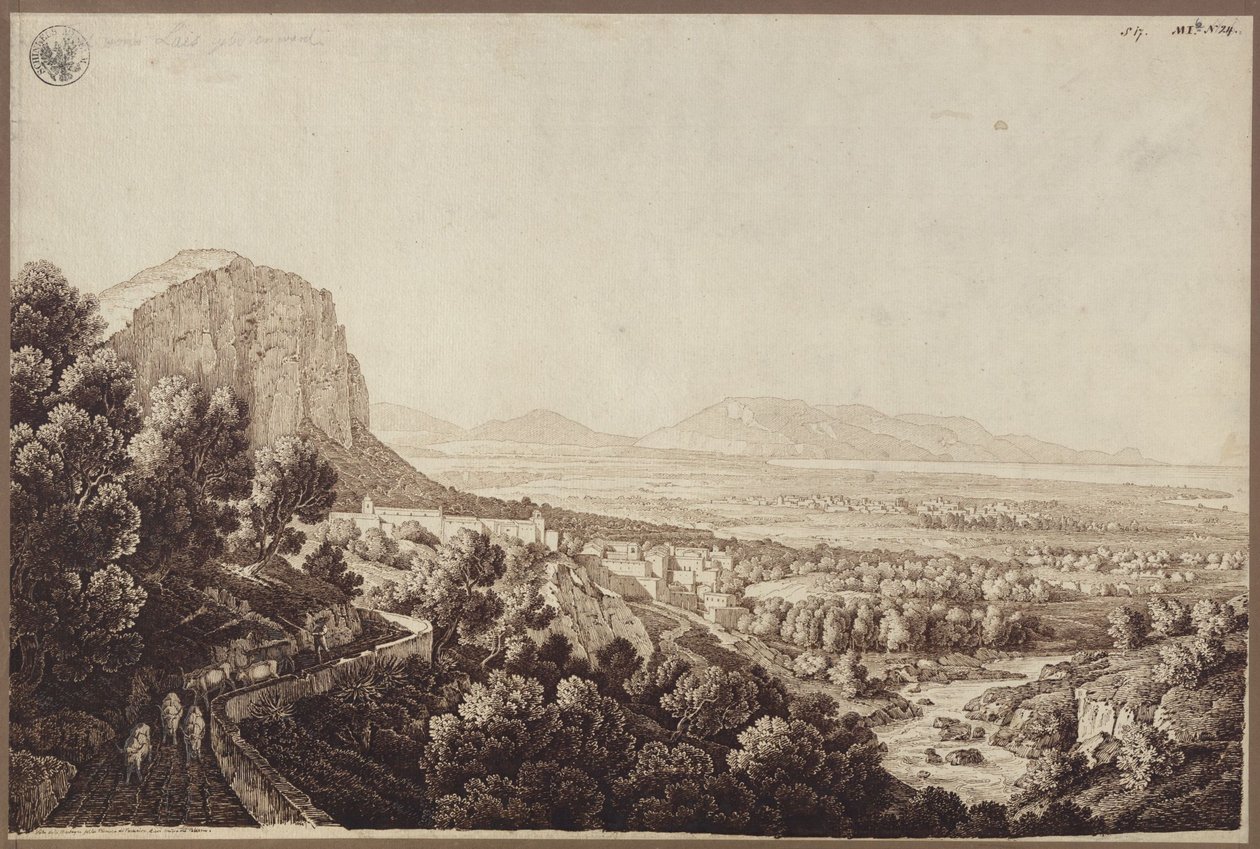 "Veduta della valle di Partinico in Sicilia" da Karl Friedrich Schinkel
