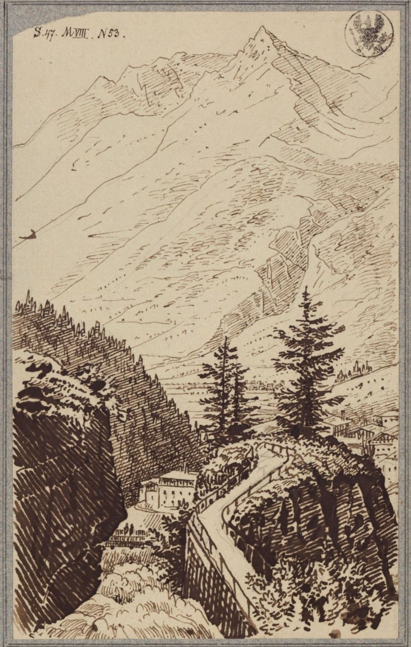 Veduta nella valle di Gastein da Karl Friedrich Schinkel
